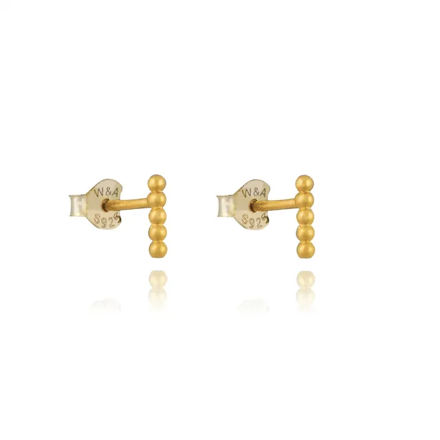 Wioga Luca øreringer forgylt sølv 0,7 cm stud