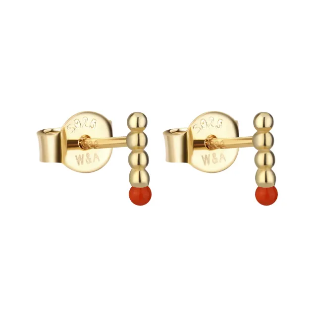 Wioga Dots E-8514-GP øreringe forgylt orange 0,7 cm