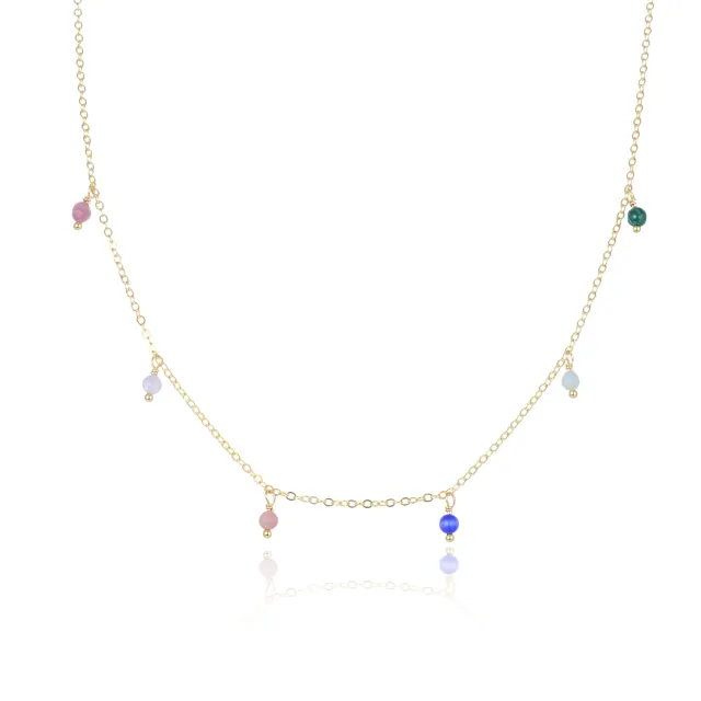 Wioga Vera halskjede forgylt choker 36 cm