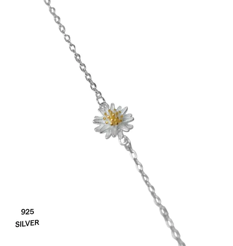Wos Woodstock armbånd sølv 925 18,5 cm blomst