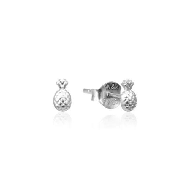 Wioga Pineapple stud øreringe sølv 0,5 cm par