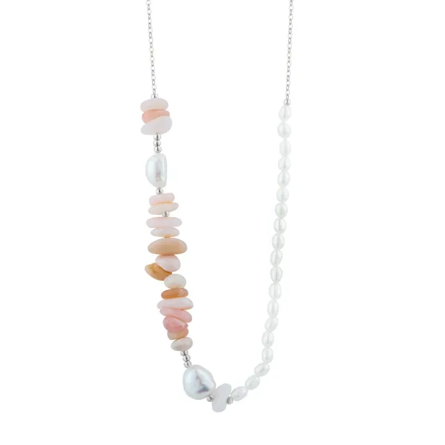 Wioga Iris halskjede sølv 38 cm perle opal