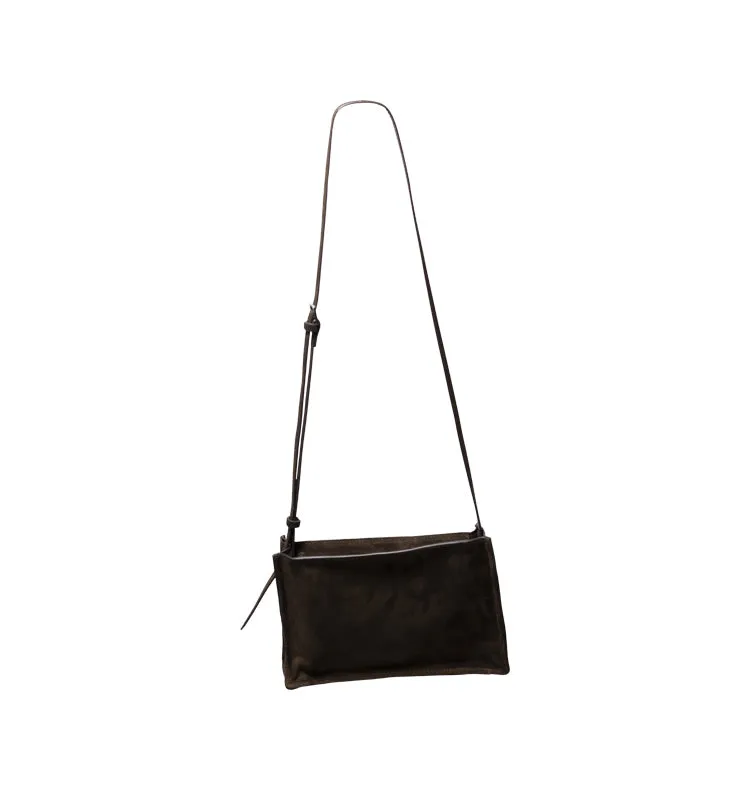 Wos Wos Up Anna veske coffee 24,5 cm skinn