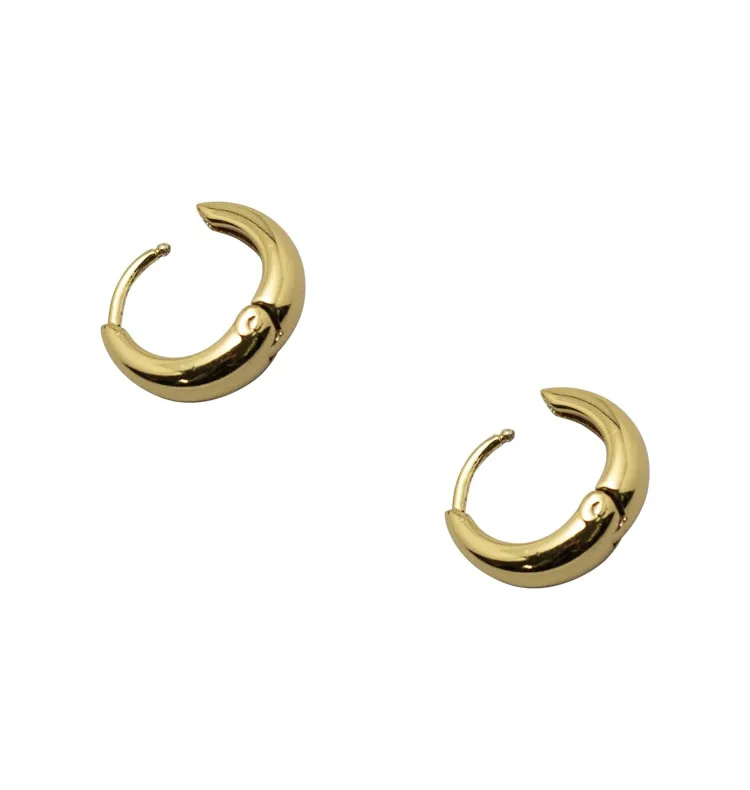 Wos Up Lio creoler gull 12 mm øreringer